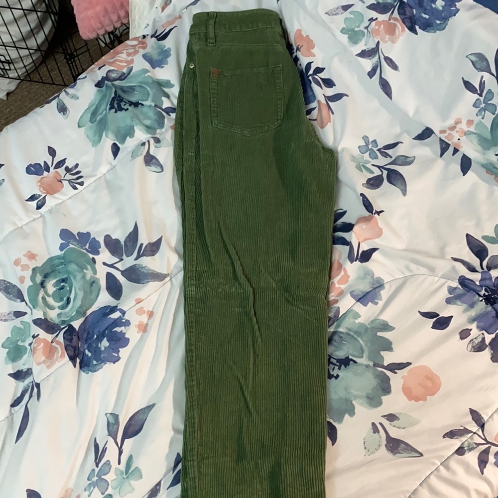 Olive green corduroy pants